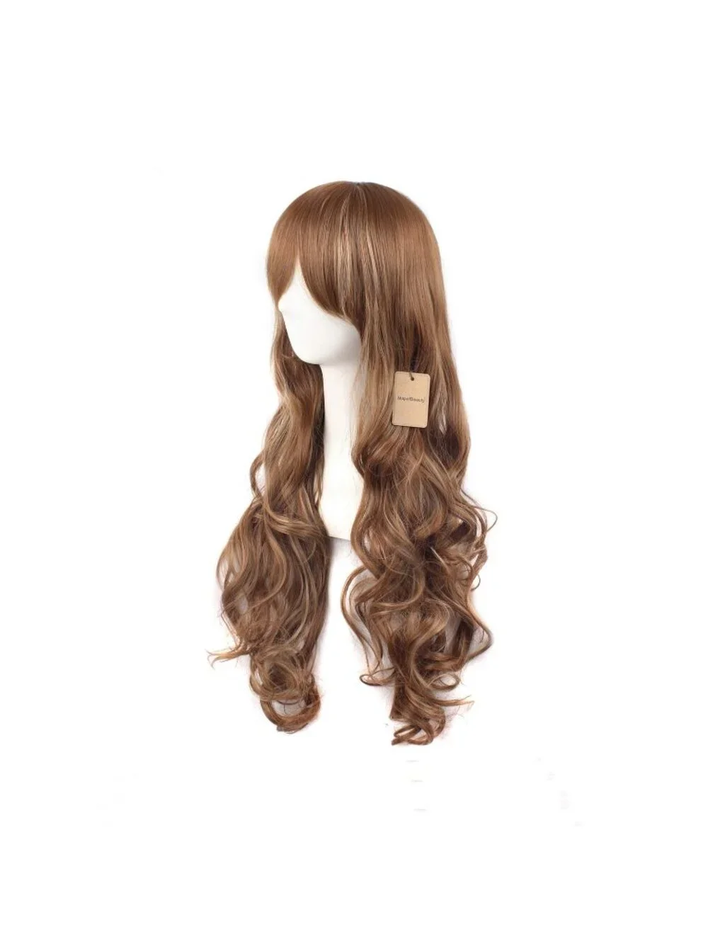 Women's Brown Khaki Synthetic Lolita Long Curly Clip On Ponytails Cosplay Wigs